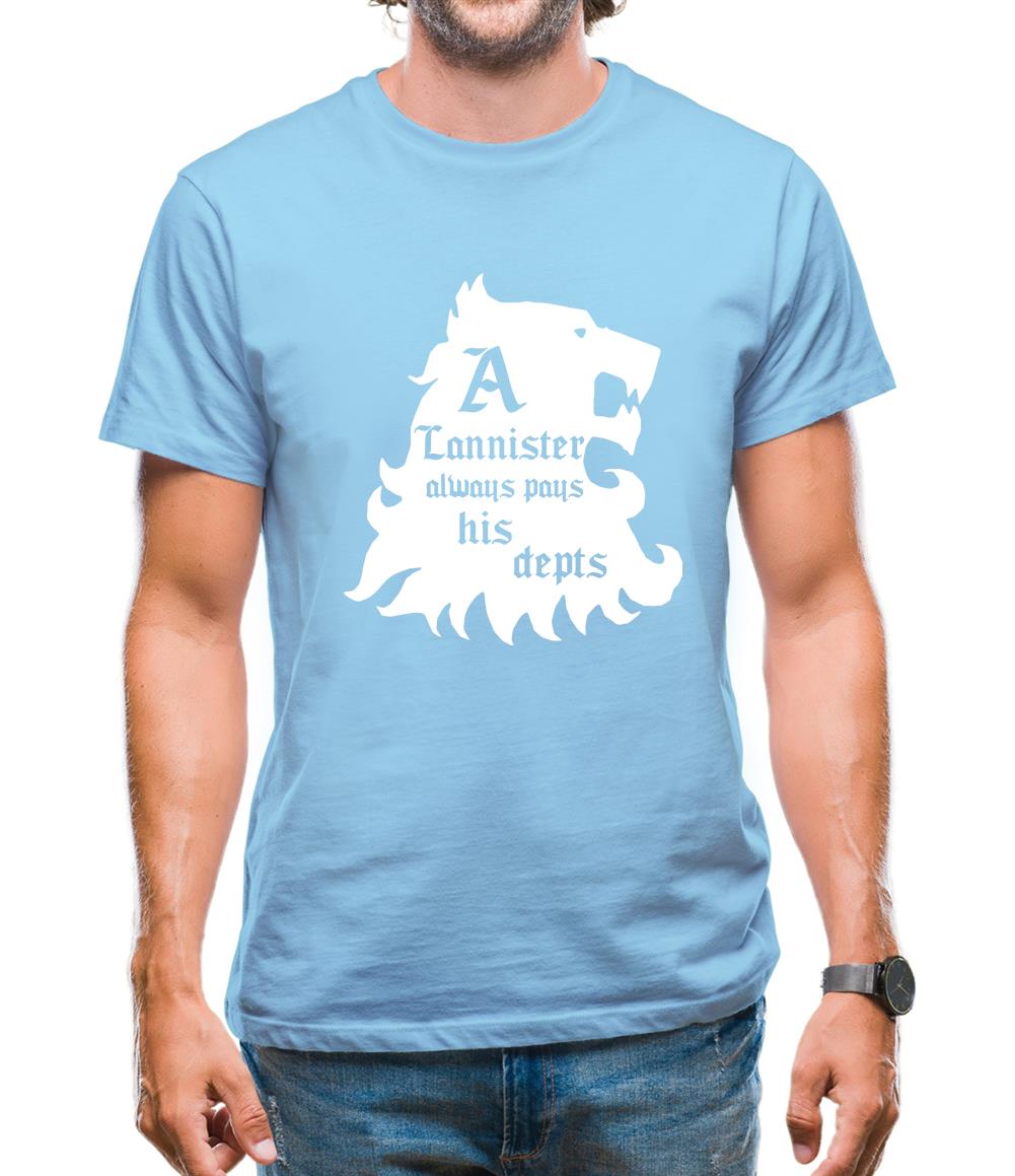 Game Of Thrones - A Lannister Always Pays His Depts Mens T-Shirt Game Of Thrones - A Lannister Always Pays His Depts Mens T-Shirt