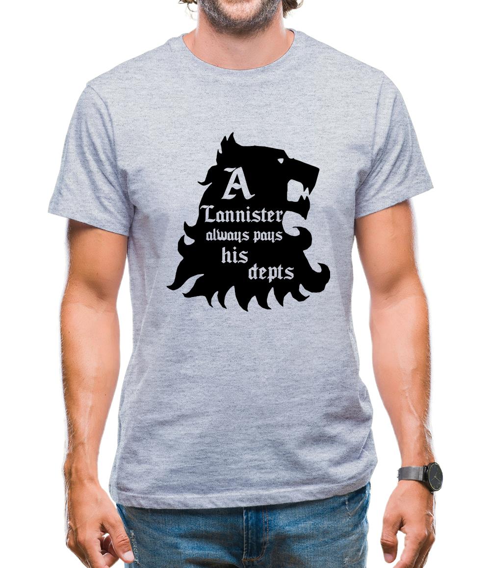 Game Of Thrones - A Lannister Always Pays His Depts Mens T-Shirt Game Of Thrones - A Lannister Always Pays His Depts Mens T-Shirt