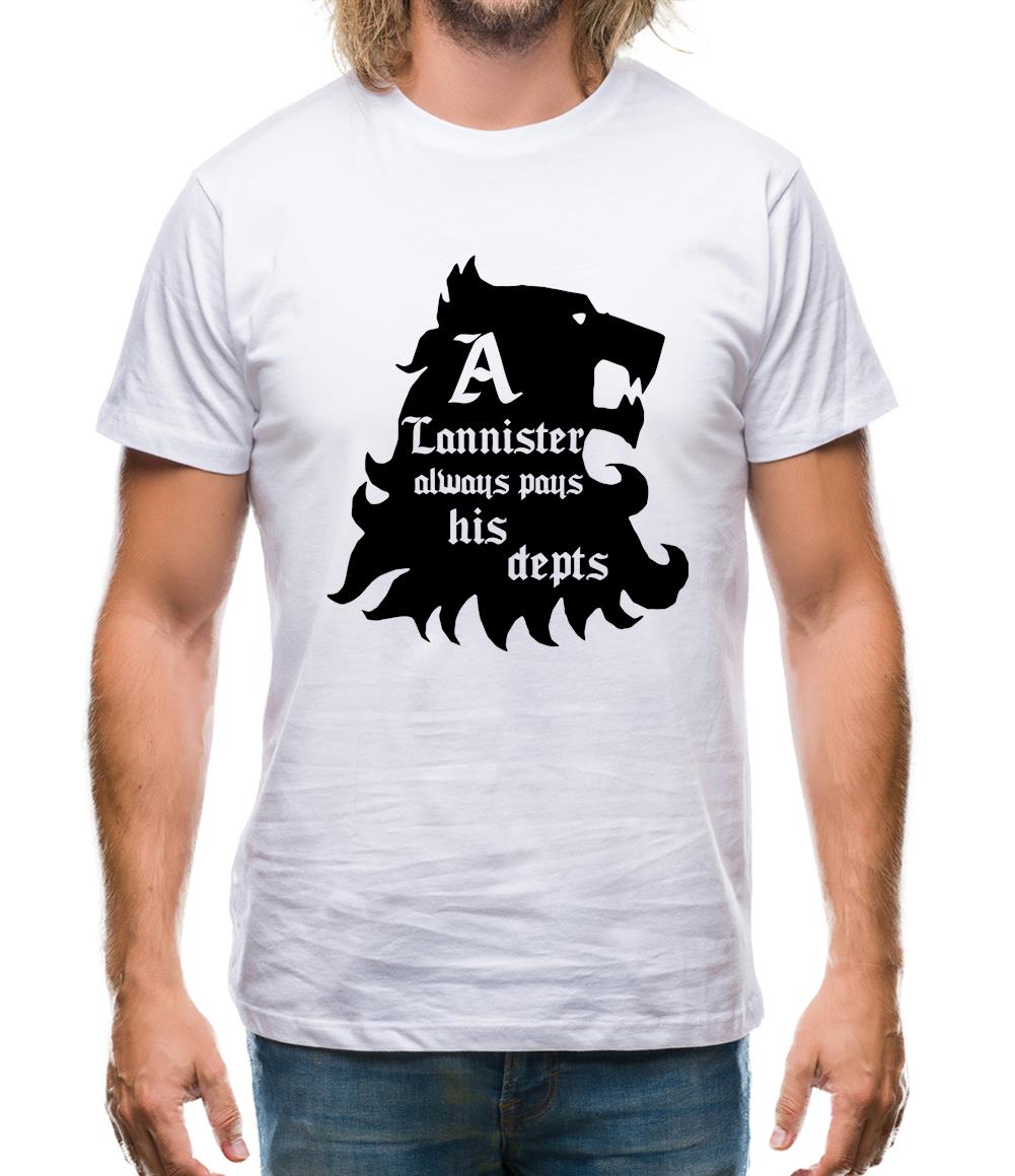 Game Of Thrones - A Lannister Always Pays His Depts Mens T-Shirt Game Of Thrones - A Lannister Always Pays His Depts Mens T-Shirt