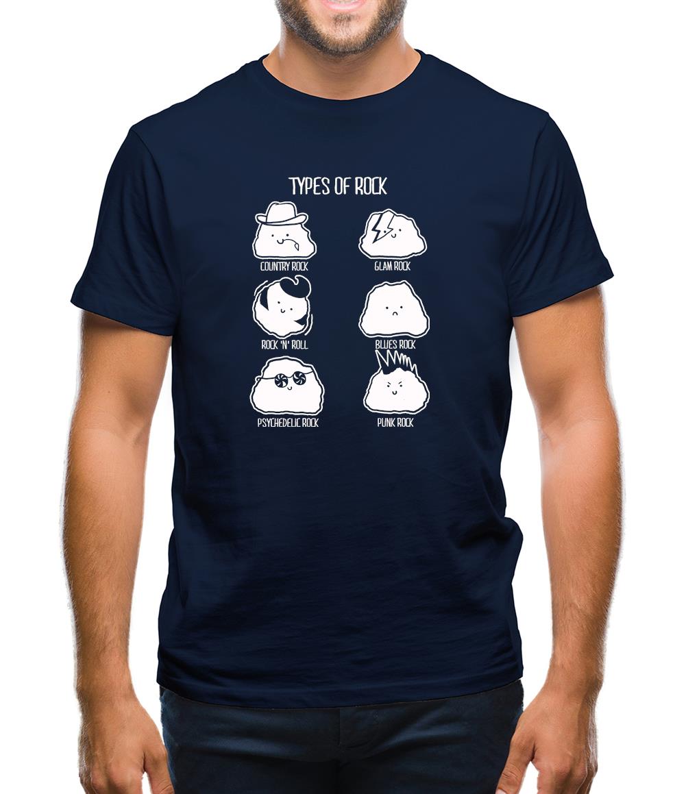 Types Of Rock Mens T-Shirt Types Of Rock Mens T-Shirt