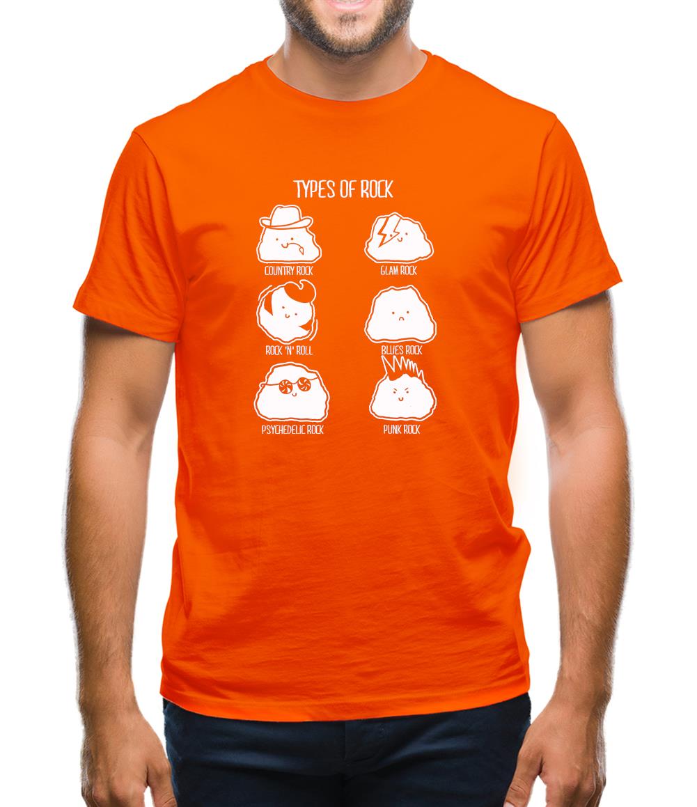 Types Of Rock Mens T-Shirt Types Of Rock Mens T-Shirt