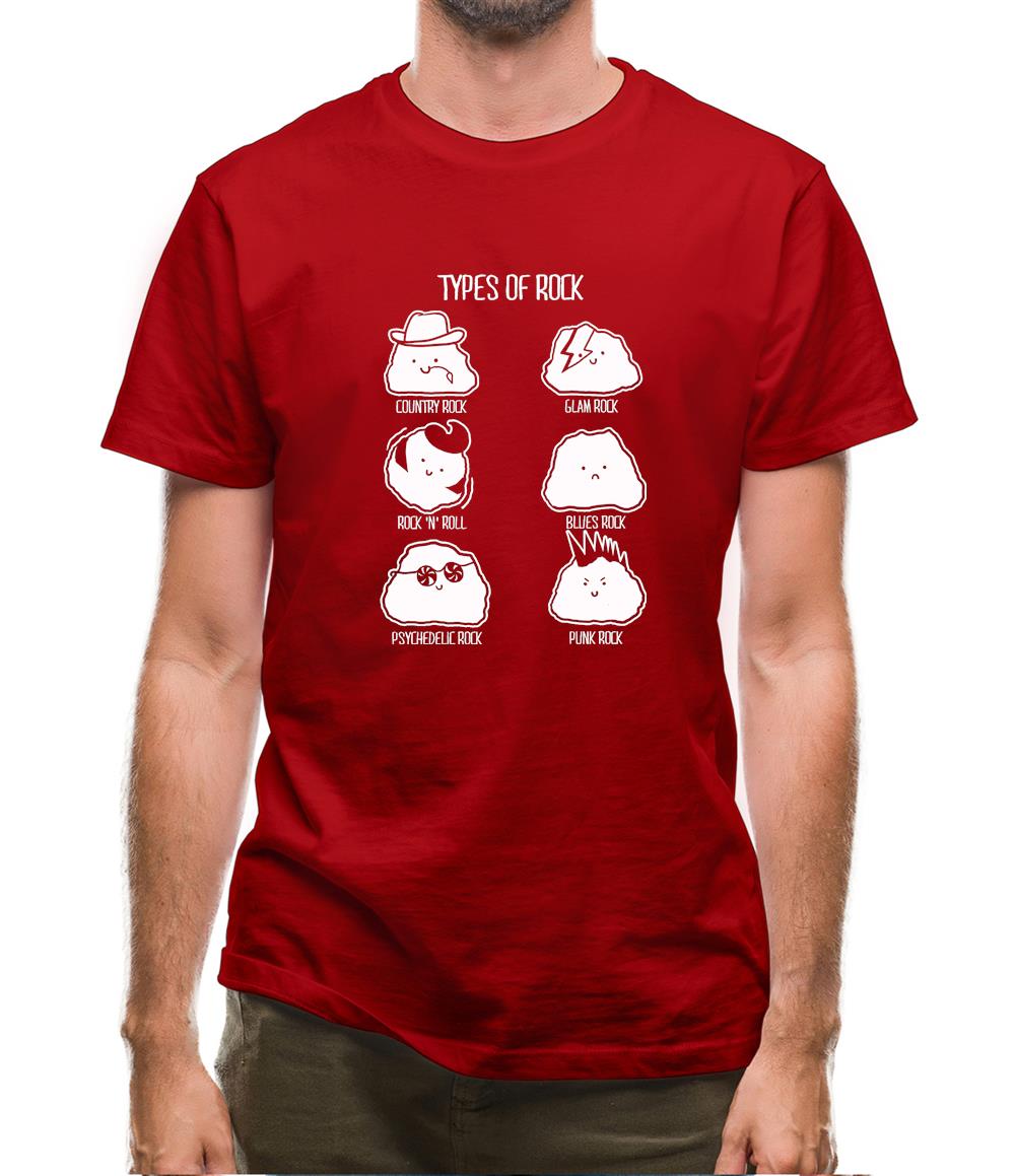 Types Of Rock Mens T-Shirt Types Of Rock Mens T-Shirt