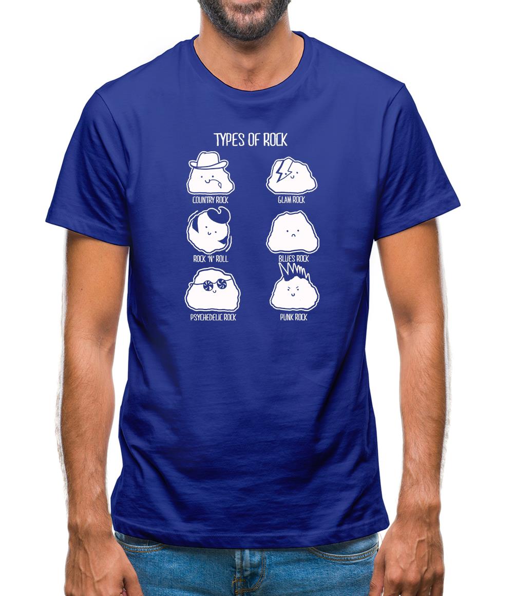 Types Of Rock Mens T-Shirt Types Of Rock Mens T-Shirt