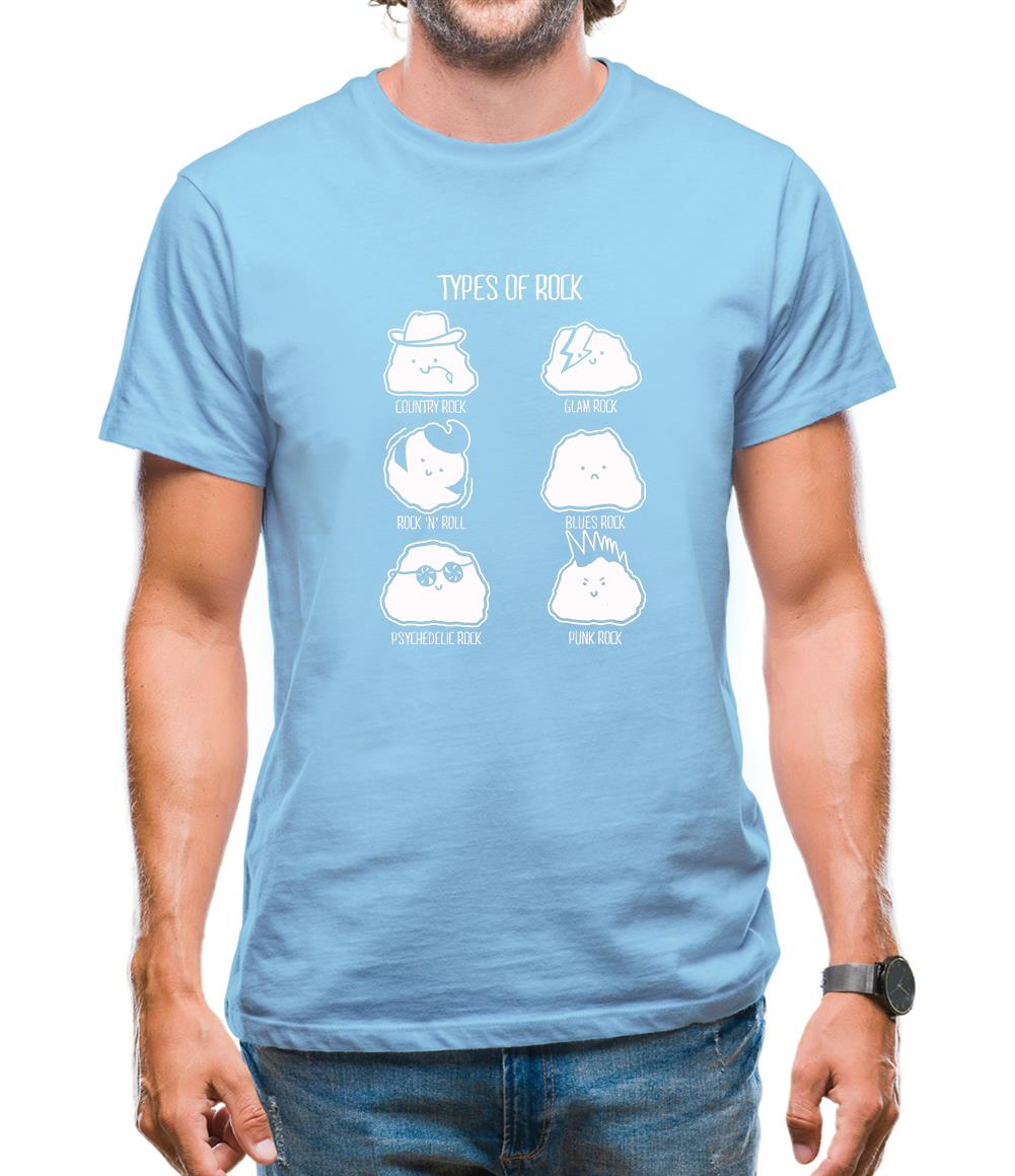 Types Of Rock Mens T-Shirt Types Of Rock Mens T-Shirt