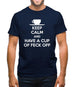 Keep Calm And Have A Cup Of Feck Off Mens T-Shirt Keep Calm And Have A Cup Of Feck Off Mens T-Shirt