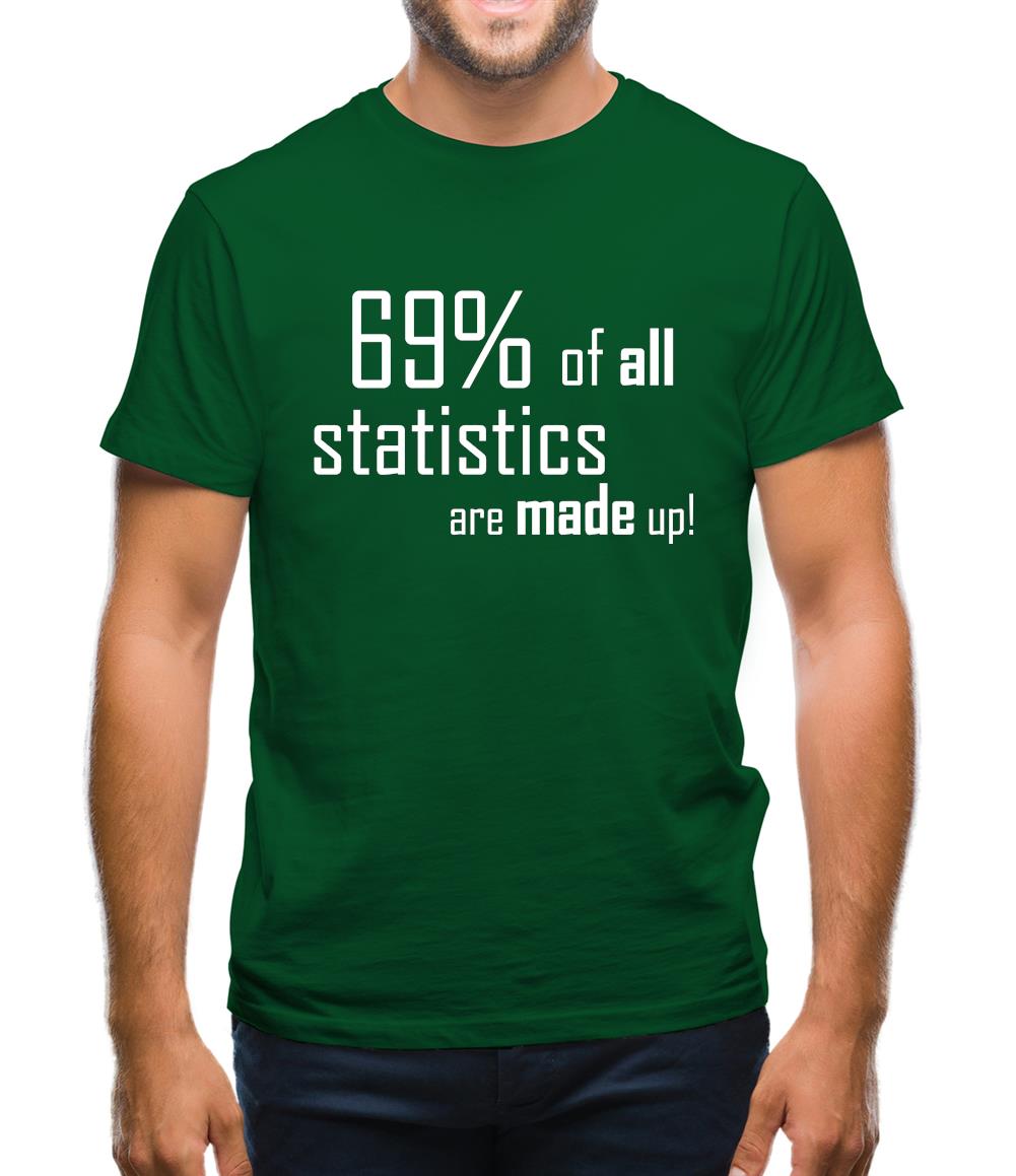 69% of all statistics are made up! Mens T-Shirt 69% of all statistics are made up! Mens T-Shirt