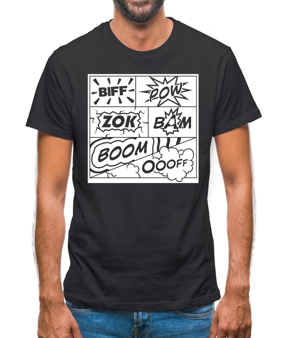 Biff Pow Bam Mens T-Shirt Biff Pow Bam Mens T-Shirt