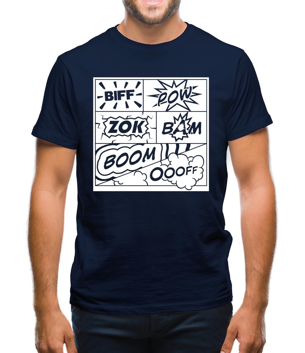 Biff Pow Bam Mens T-Shirt Biff Pow Bam Mens T-Shirt