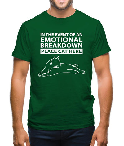 In Case Of Emotional Breakdown Place Cat Here Mens T-Shirt