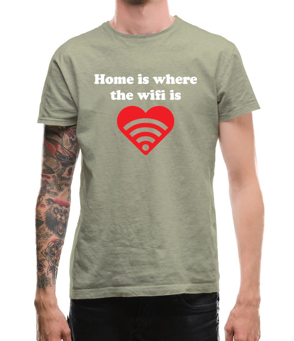 Home Is Where The Wifi Is Mens T-Shirt Home Is Where The Wifi Is Mens T-Shirt