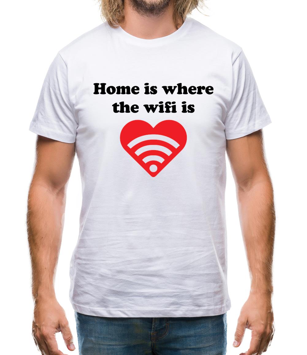 Home Is Where The Wifi Is Mens T-Shirt Home Is Where The Wifi Is Mens T-Shirt