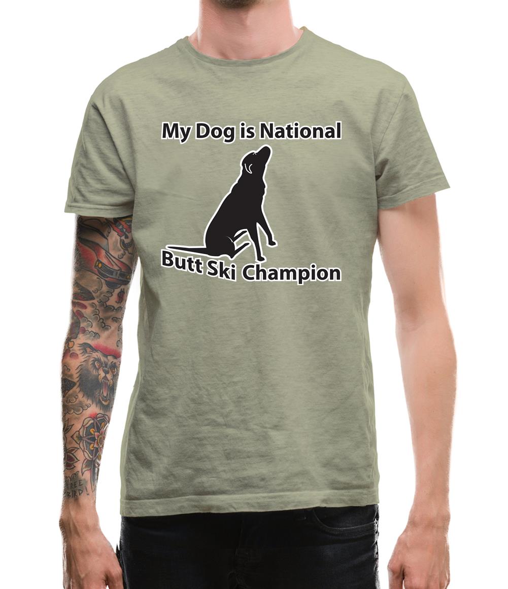 My Dog is Butt Ski Champ Mens T-Shirt My Dog is Butt Ski Champ Mens T-Shirt