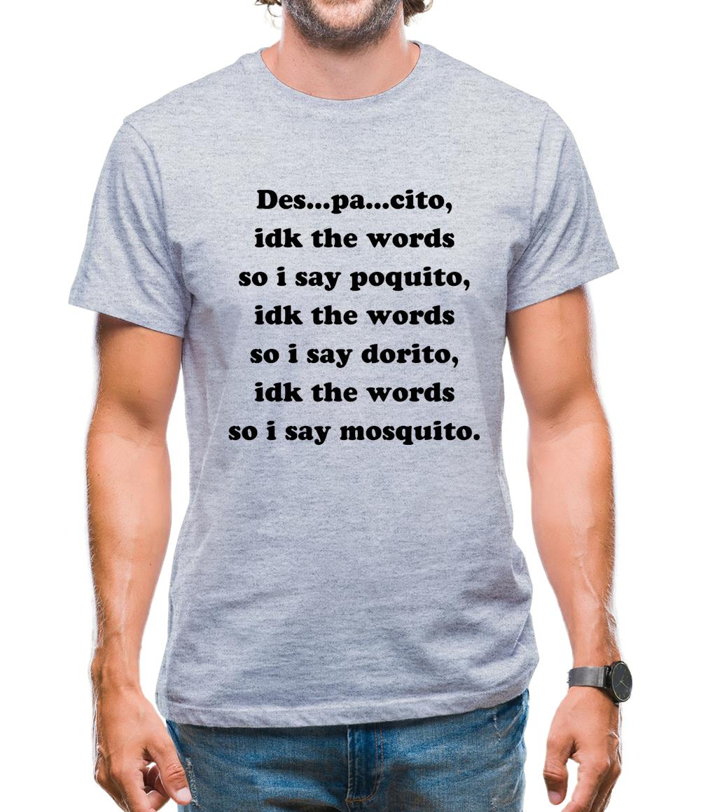 Despacito Song Lyrics Mens T-Shirt Despacito Song Lyrics Mens T-Shirt