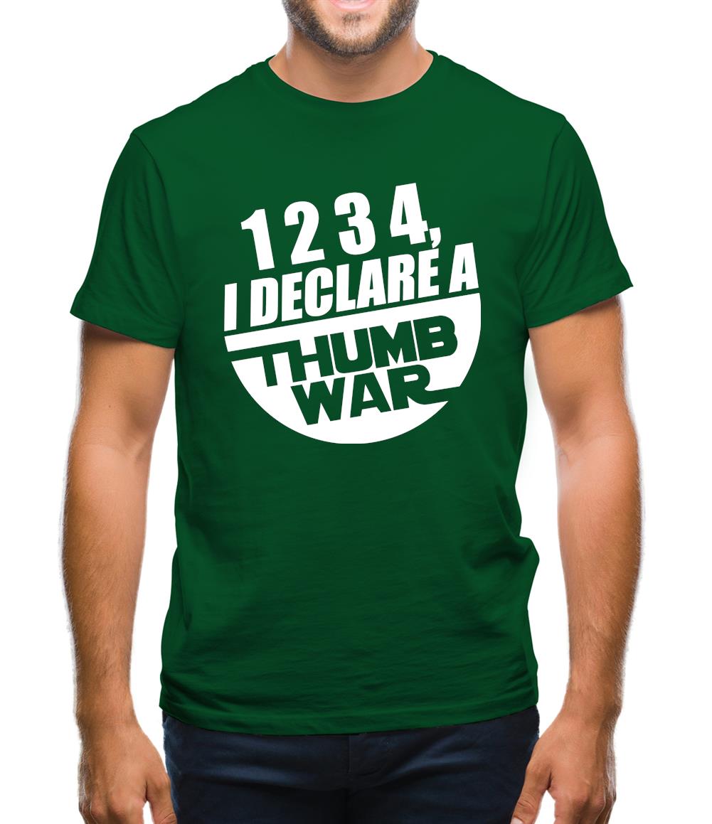1234, I Declare A Thumb War Mens T-Shirt 1234, I Declare A Thumb War Mens T-Shirt