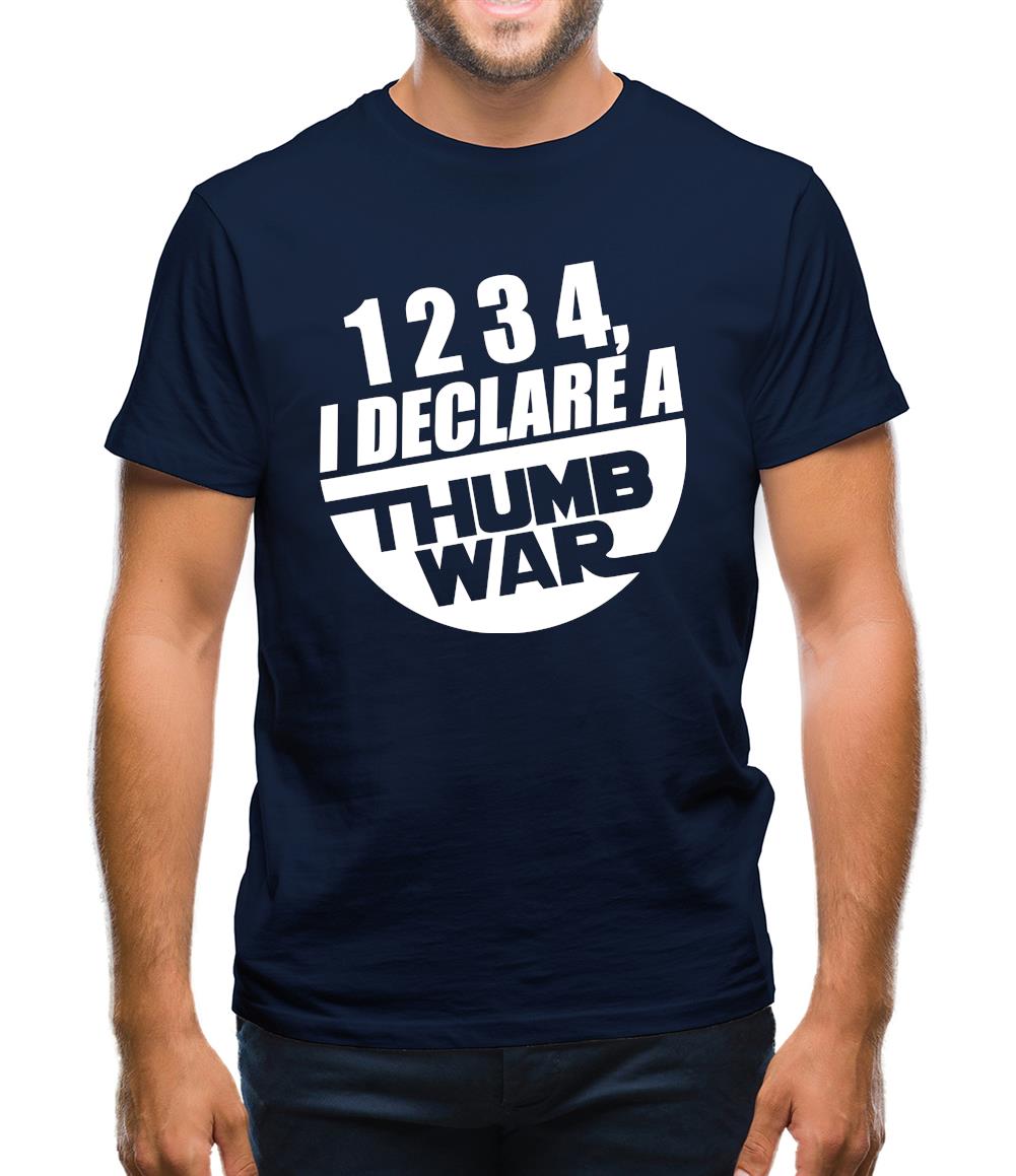1234, I Declare A Thumb War Mens T-Shirt 1234, I Declare A Thumb War Mens T-Shirt