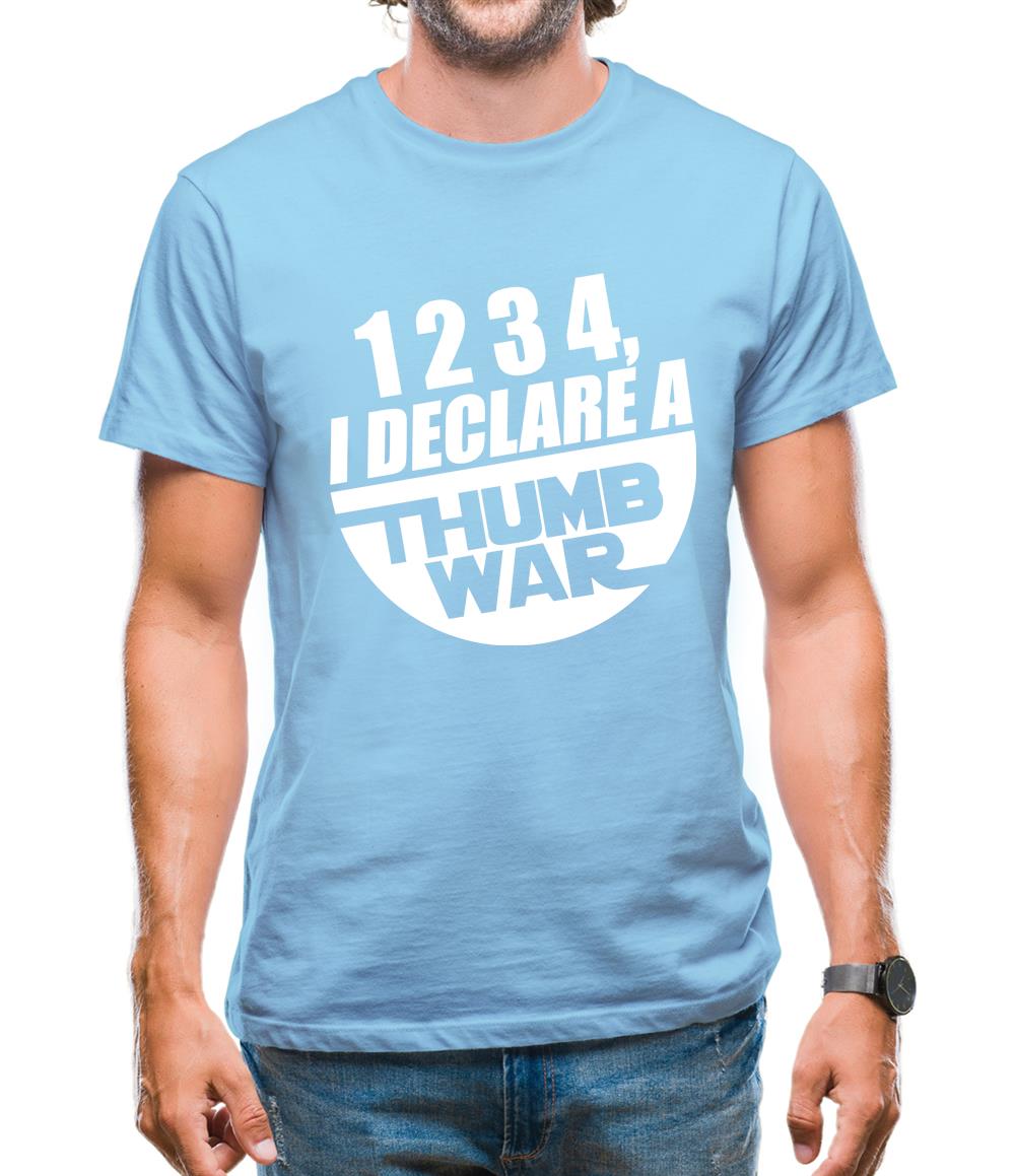 1234, I Declare A Thumb War Mens T-Shirt 1234, I Declare A Thumb War Mens T-Shirt