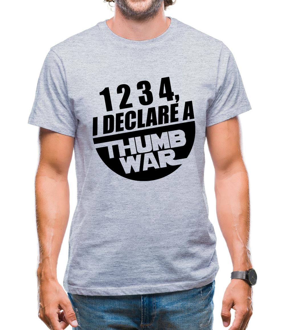 1234, I Declare A Thumb War Mens T-Shirt 1234, I Declare A Thumb War Mens T-Shirt
