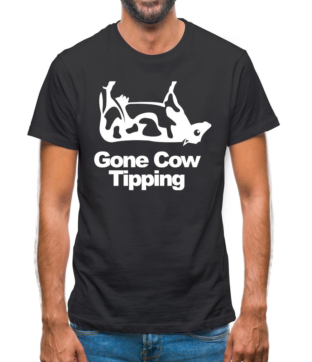 Gone Cow Tipping Mens T-Shirt Gone Cow Tipping Mens T-Shirt