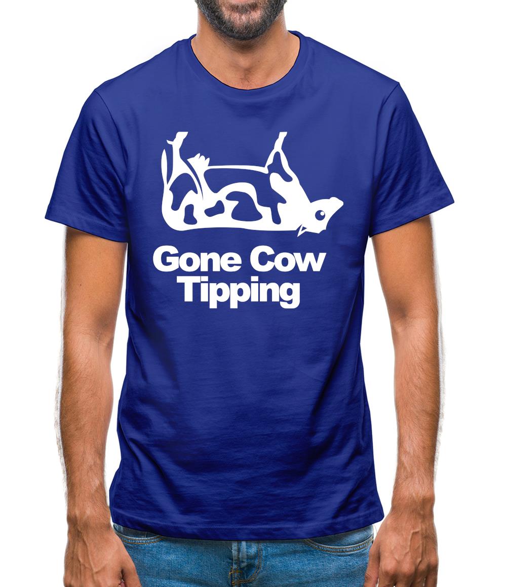 Gone Cow Tipping Mens T-Shirt Gone Cow Tipping Mens T-Shirt