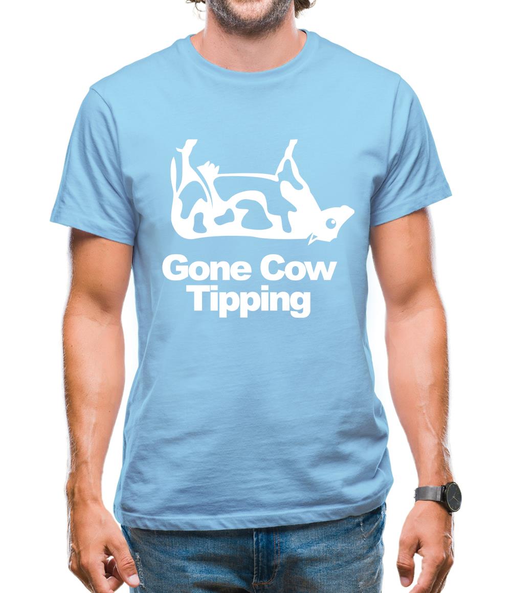 Gone Cow Tipping Mens T-Shirt Gone Cow Tipping Mens T-Shirt