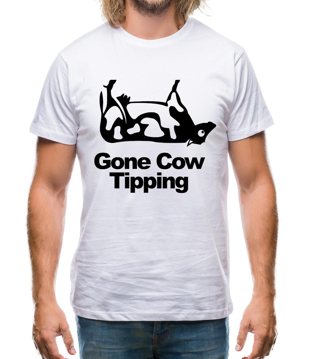 Gone Cow Tipping Mens T-Shirt Gone Cow Tipping Mens T-Shirt