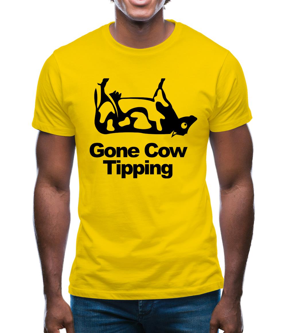 Gone Cow Tipping Mens T-Shirt Gone Cow Tipping Mens T-Shirt