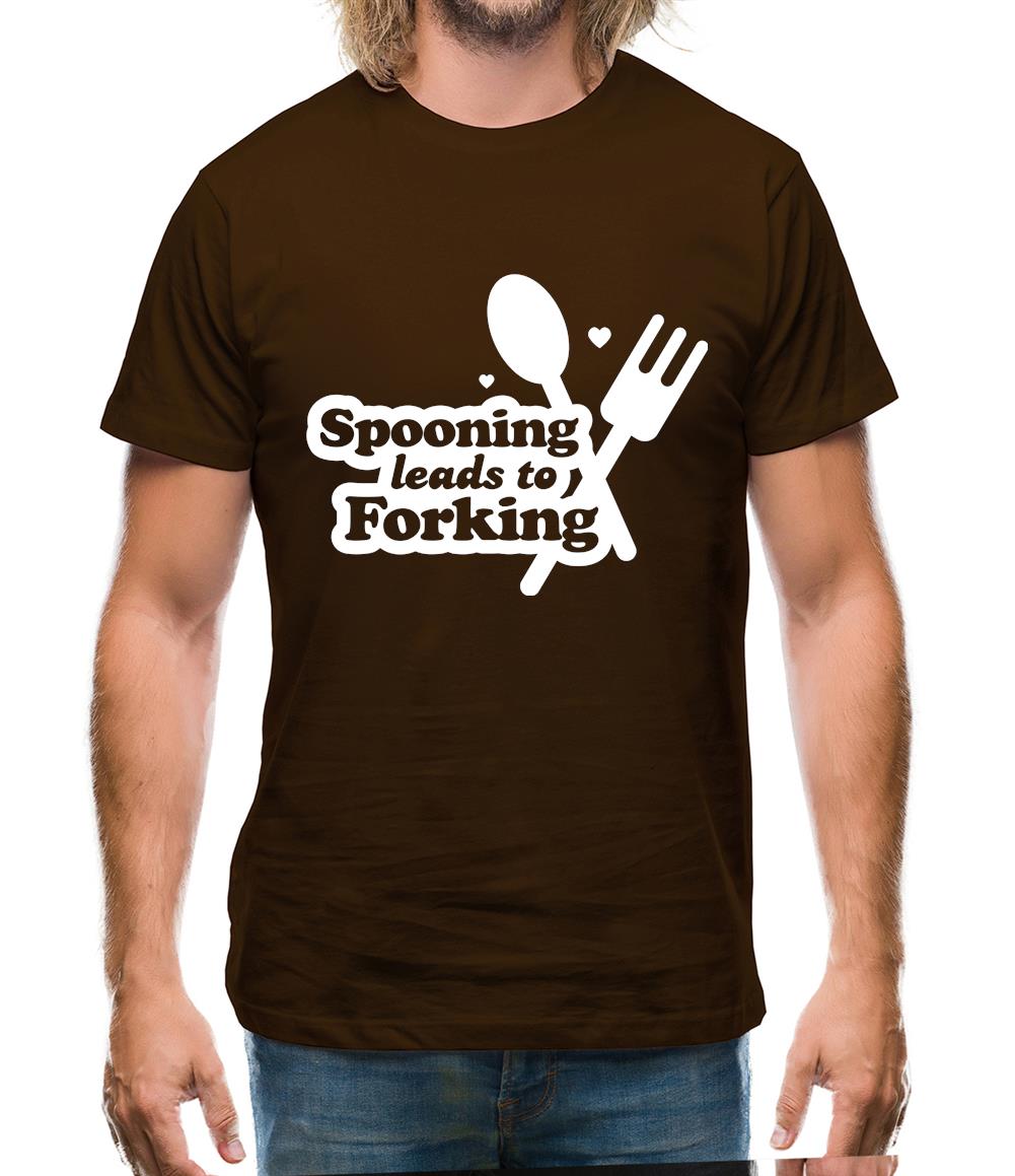 Spooning Leads To Forking Mens T-Shirt Spooning Leads To Forking Mens T-Shirt