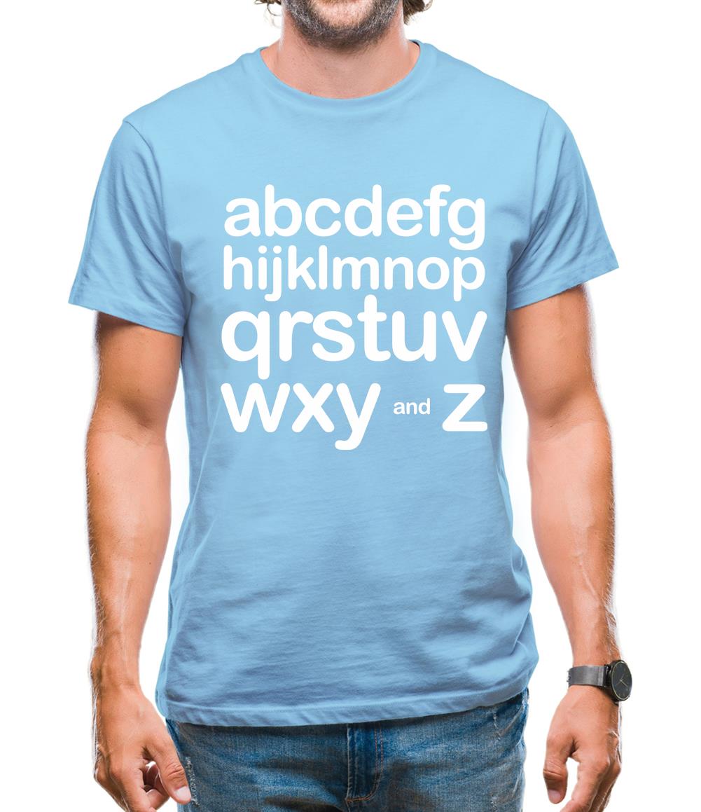 Alphabet Mens T-Shirt Alphabet Mens T-Shirt