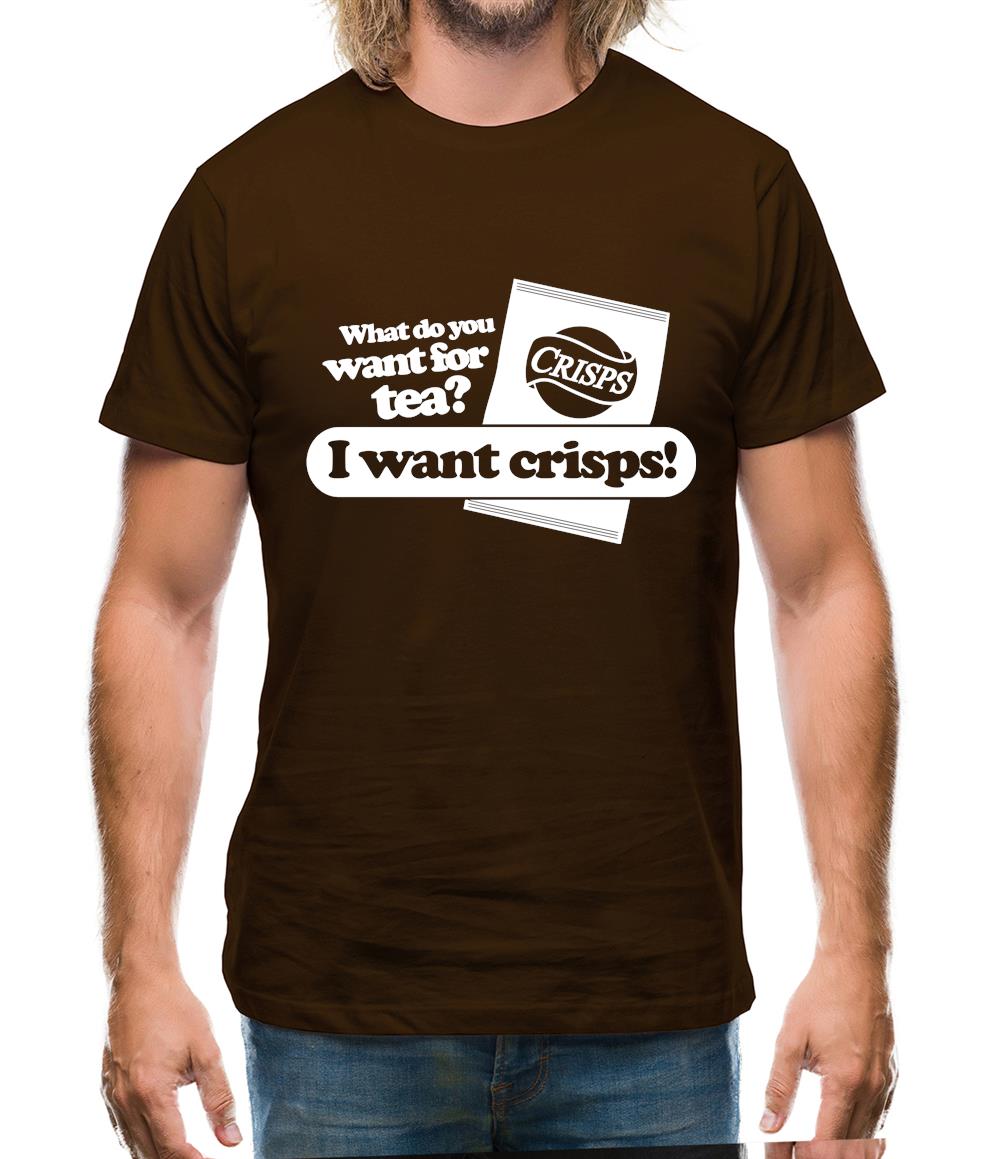 What Do You Want For Tea? I Want Crisps! Mens T-Shirt What Do You Want For Tea? I Want Crisps! Mens T-Shirt