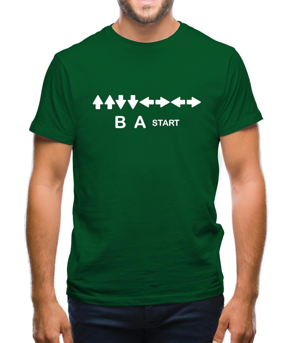 Up Up Down Down Left Right Left Right B A Start Mens T-Shirt Up Up Down Down Left Right Left Right B A Start Mens T-Shirt