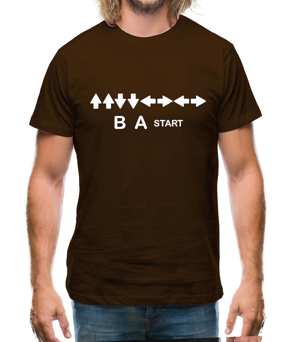 Up Up Down Down Left Right Left Right B A Start Mens T-Shirt Up Up Down Down Left Right Left Right B A Start Mens T-Shirt