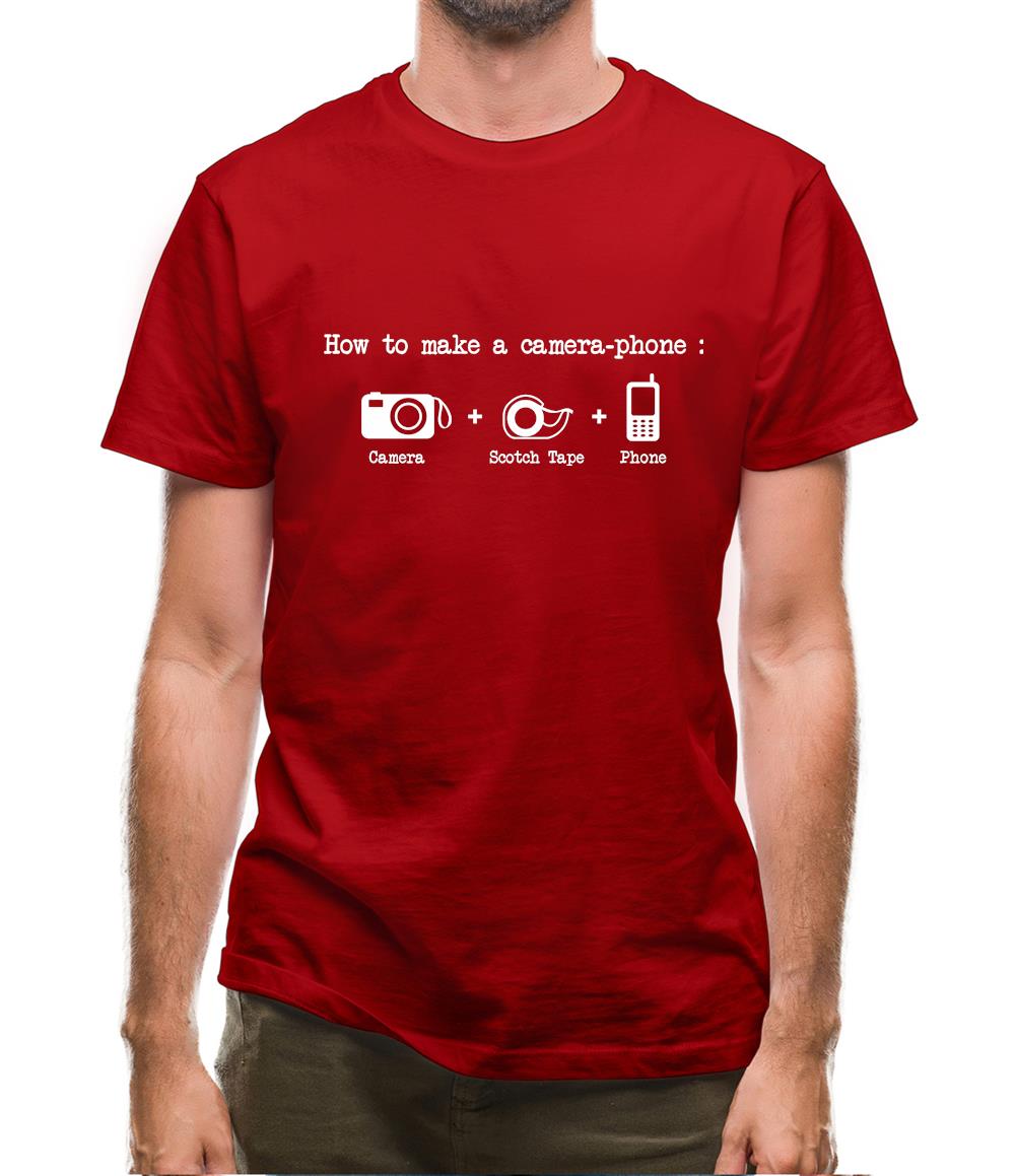How To Make A Camera Phone Mens T-Shirt How To Make A Camera Phone Mens T-Shirt