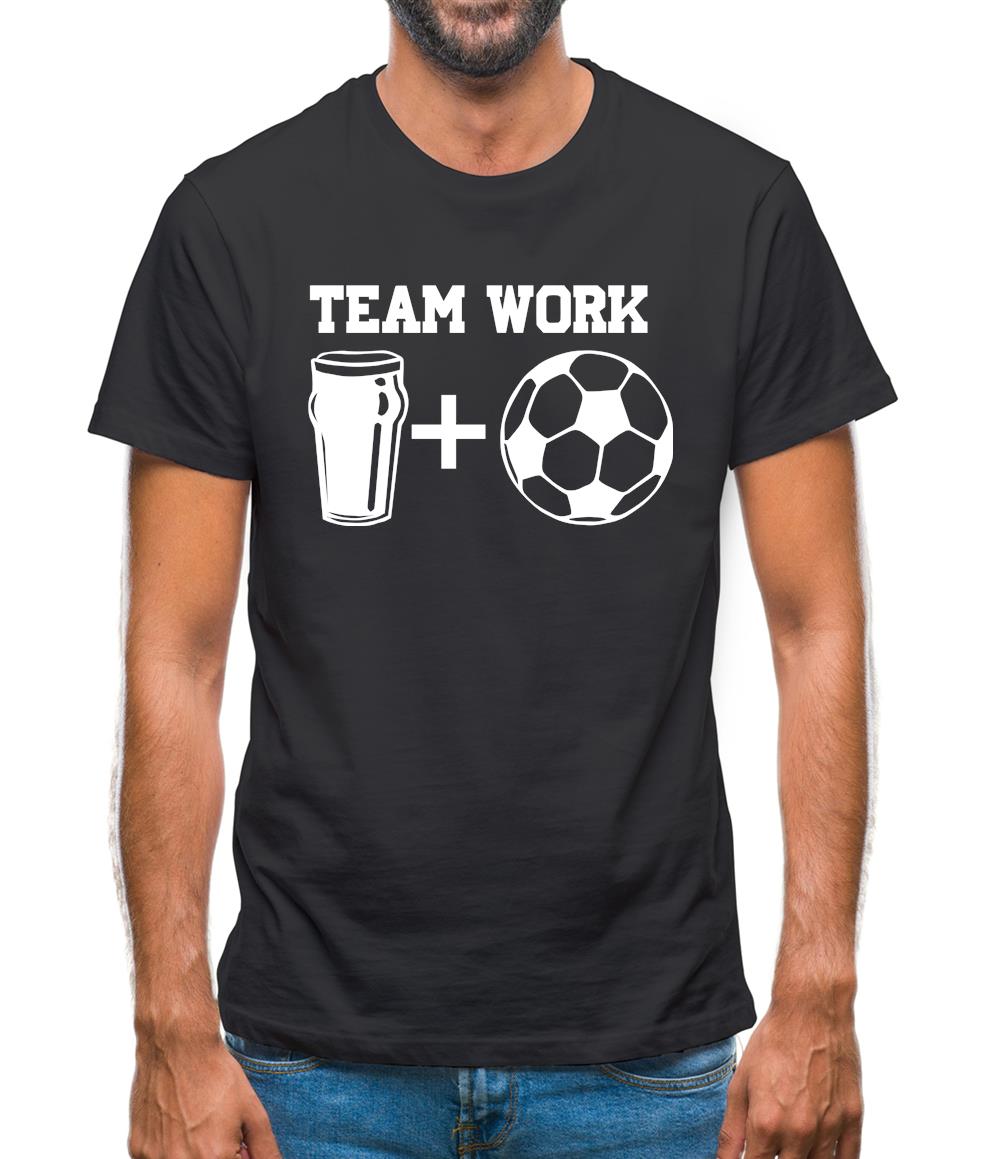Teamwork, beer and football Mens T-Shirt Teamwork, beer and football Mens T-Shirt