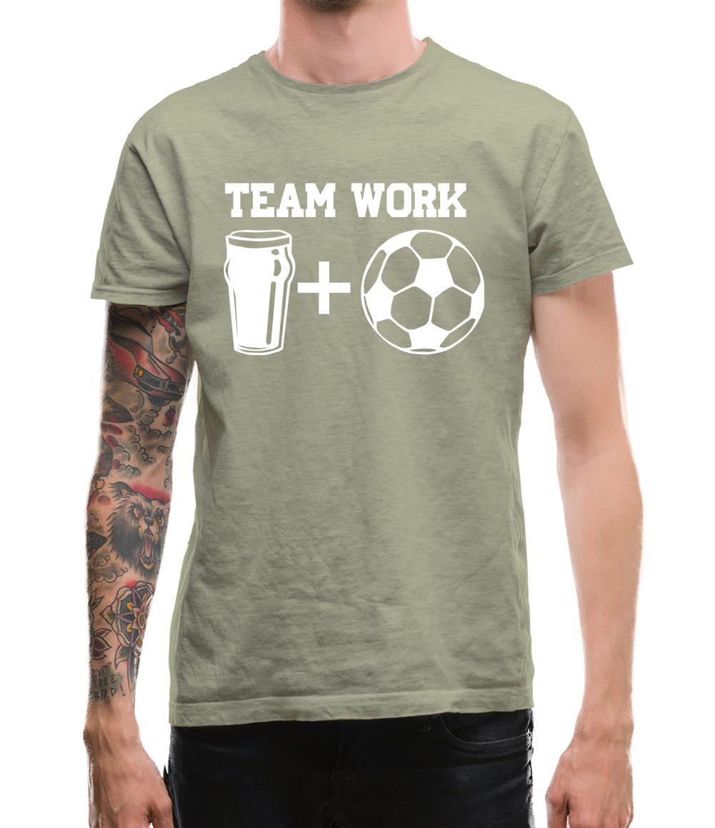 Teamwork, beer and football Mens T-Shirt Teamwork, beer and football Mens T-Shirt