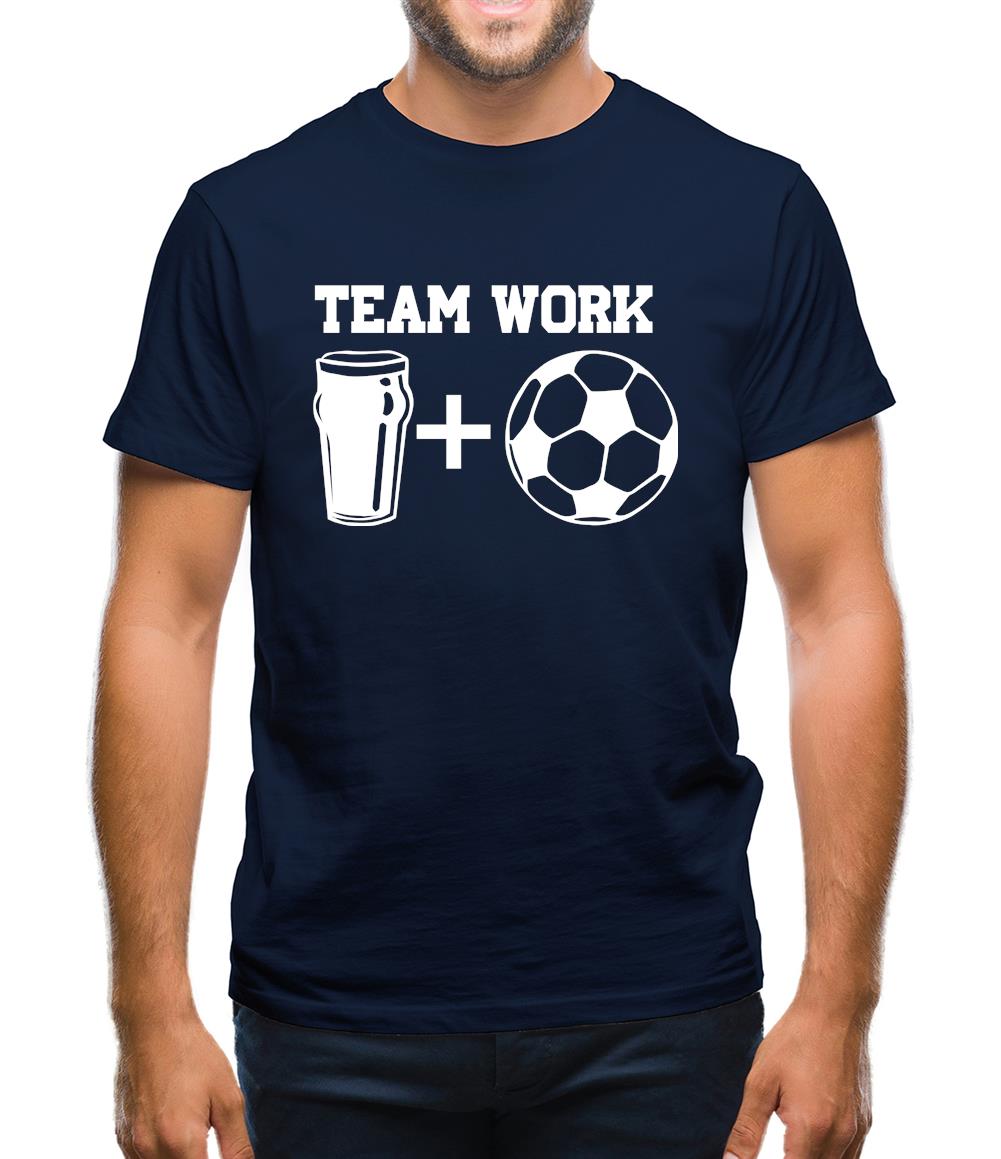 Teamwork, beer and football Mens T-Shirt Teamwork, beer and football Mens T-Shirt