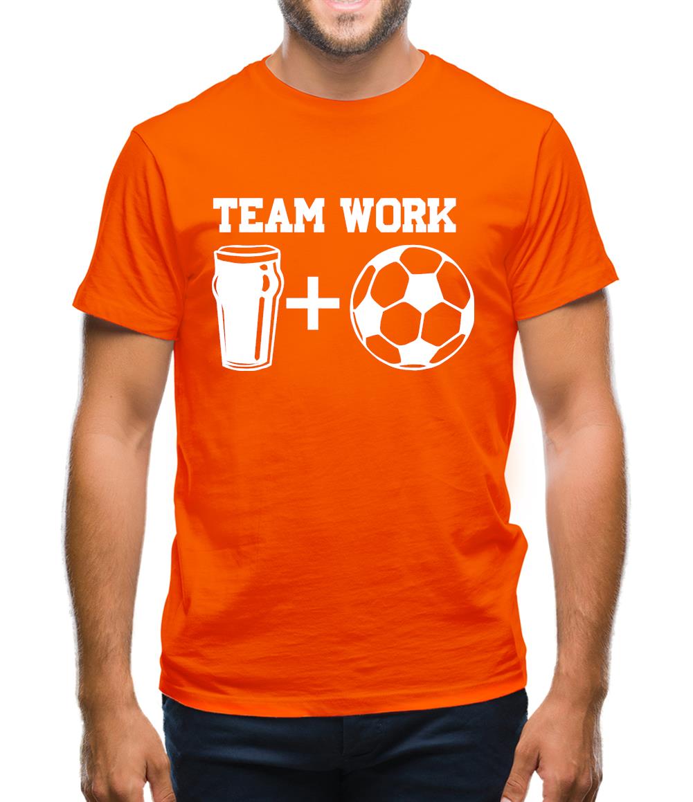 Teamwork, beer and football Mens T-Shirt Teamwork, beer and football Mens T-Shirt