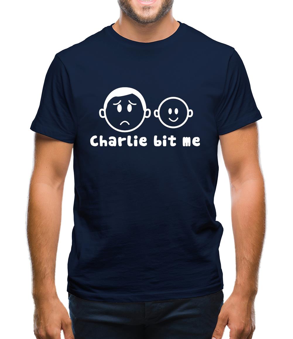 Charlie Bit Me Mens T-Shirt Charlie Bit Me Mens T-Shirt