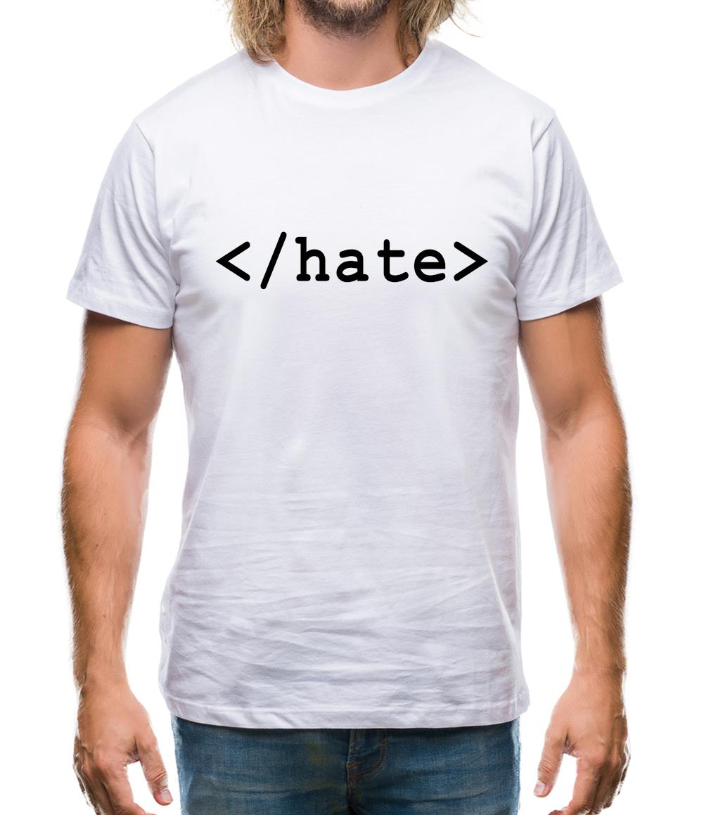 Hate Mens T-Shirt Hate Mens T-Shirt