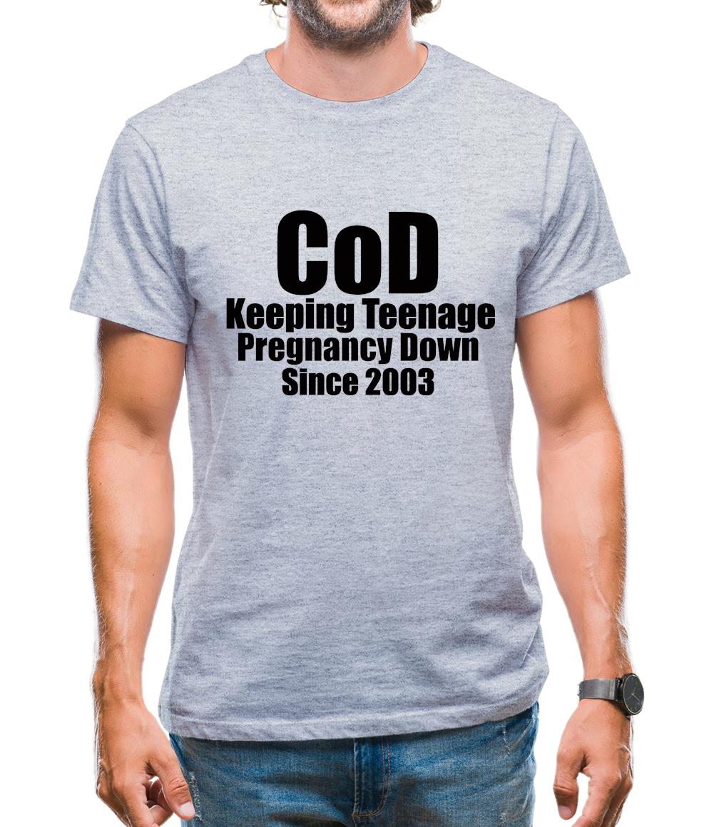 CoD Keeping Teenage Pregnancy Down Since 2003 Mens T-Shirt CoD Keeping Teenage Pregnancy Down Since 2003 Mens T-Shirt