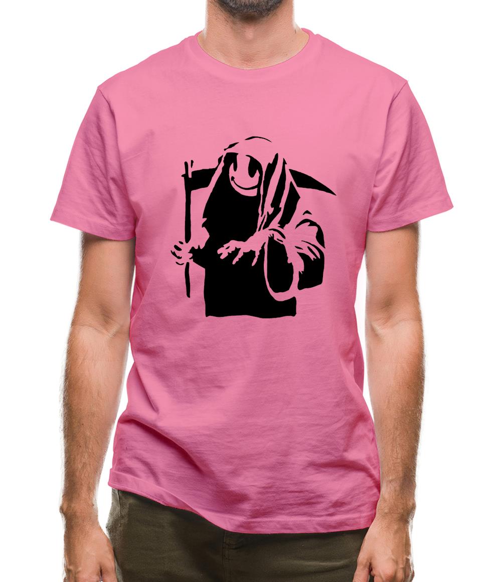 Banksy Grin Reaper Mens T-Shirt Banksy Grin Reaper Mens T-Shirt