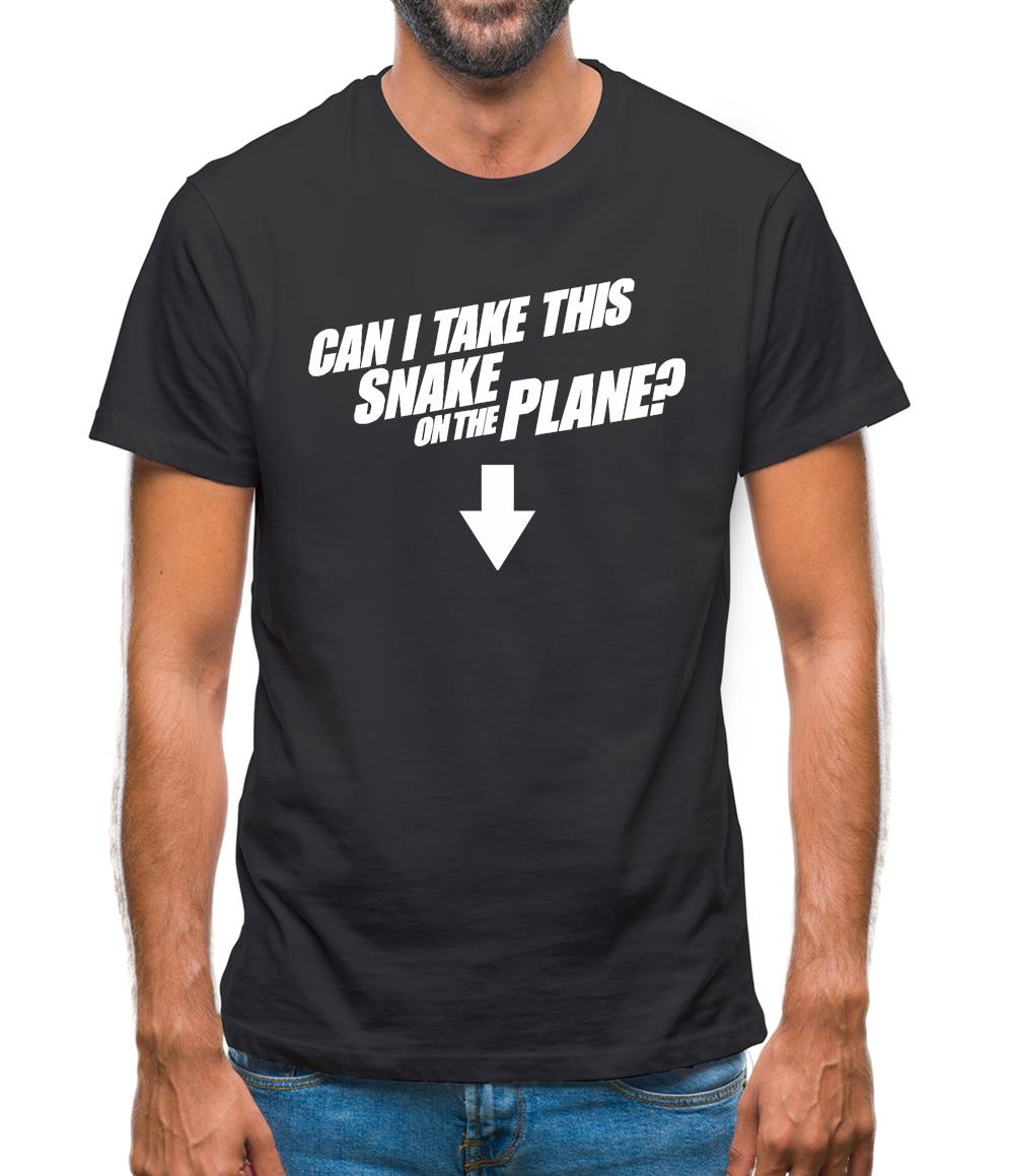 Can I Take This Snake On The Plane? Mens T-Shirt Can I Take This Snake On The Plane? Mens T-Shirt