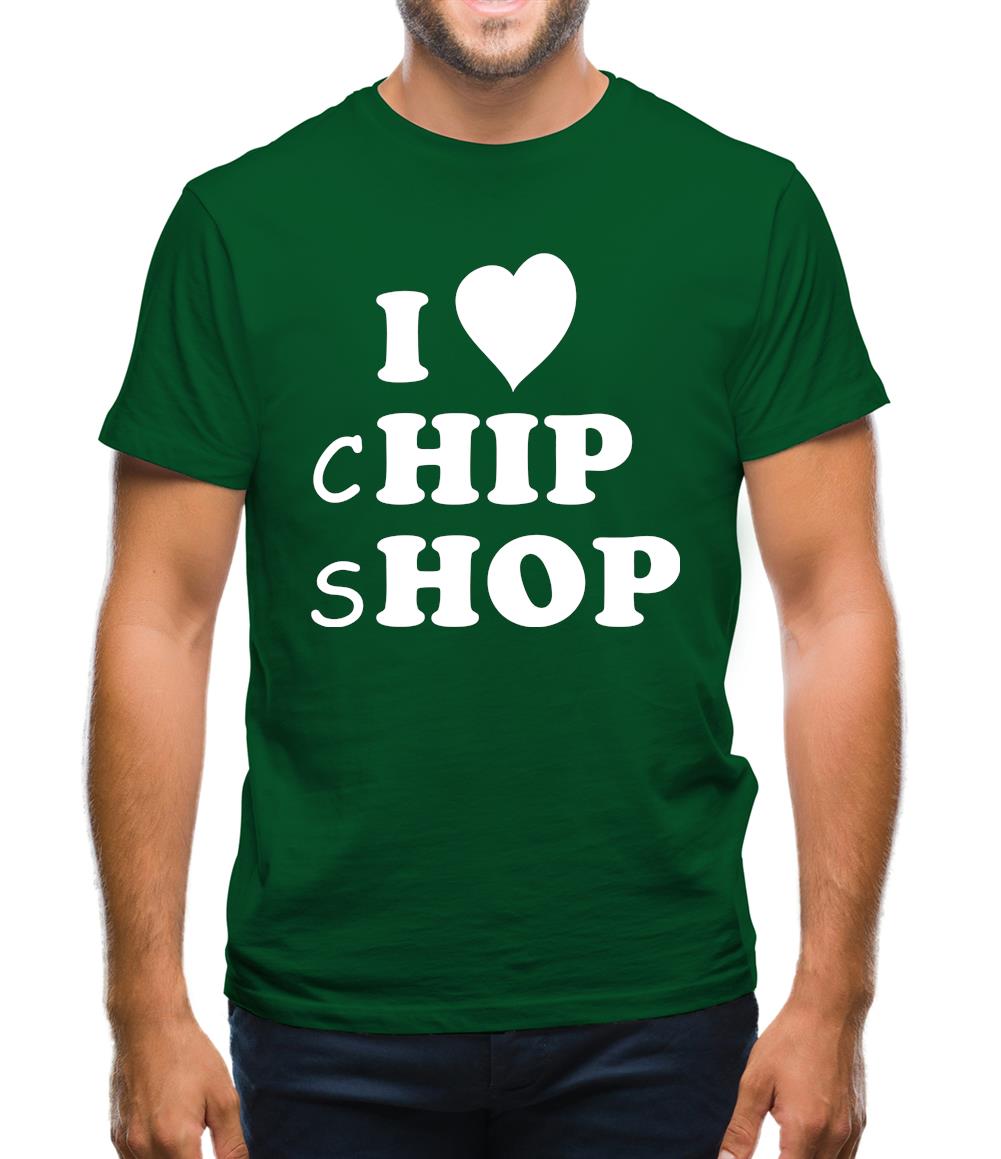 I Love Chip Shop Mens T-Shirt I Love Chip Shop Mens T-Shirt
