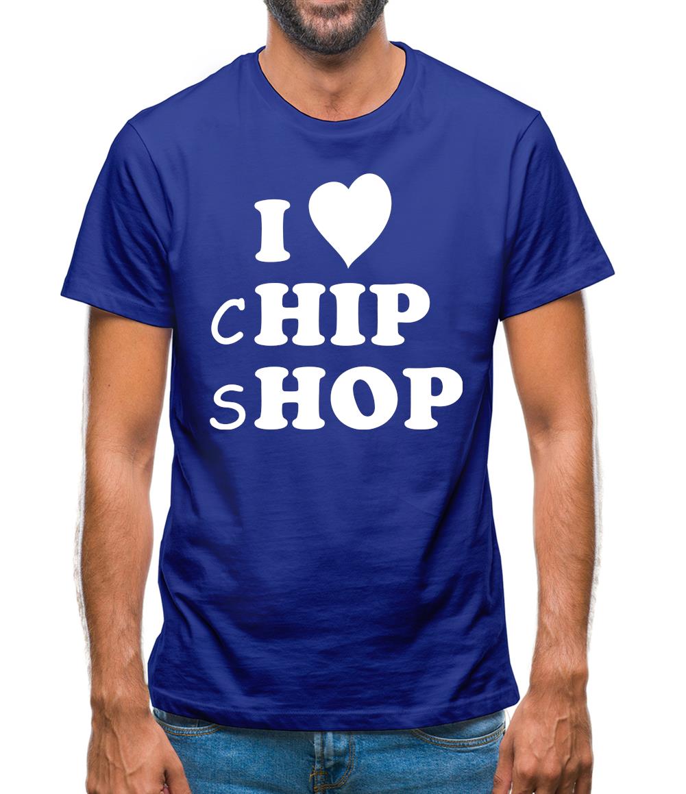 I Love Chip Shop Mens T-Shirt I Love Chip Shop Mens T-Shirt