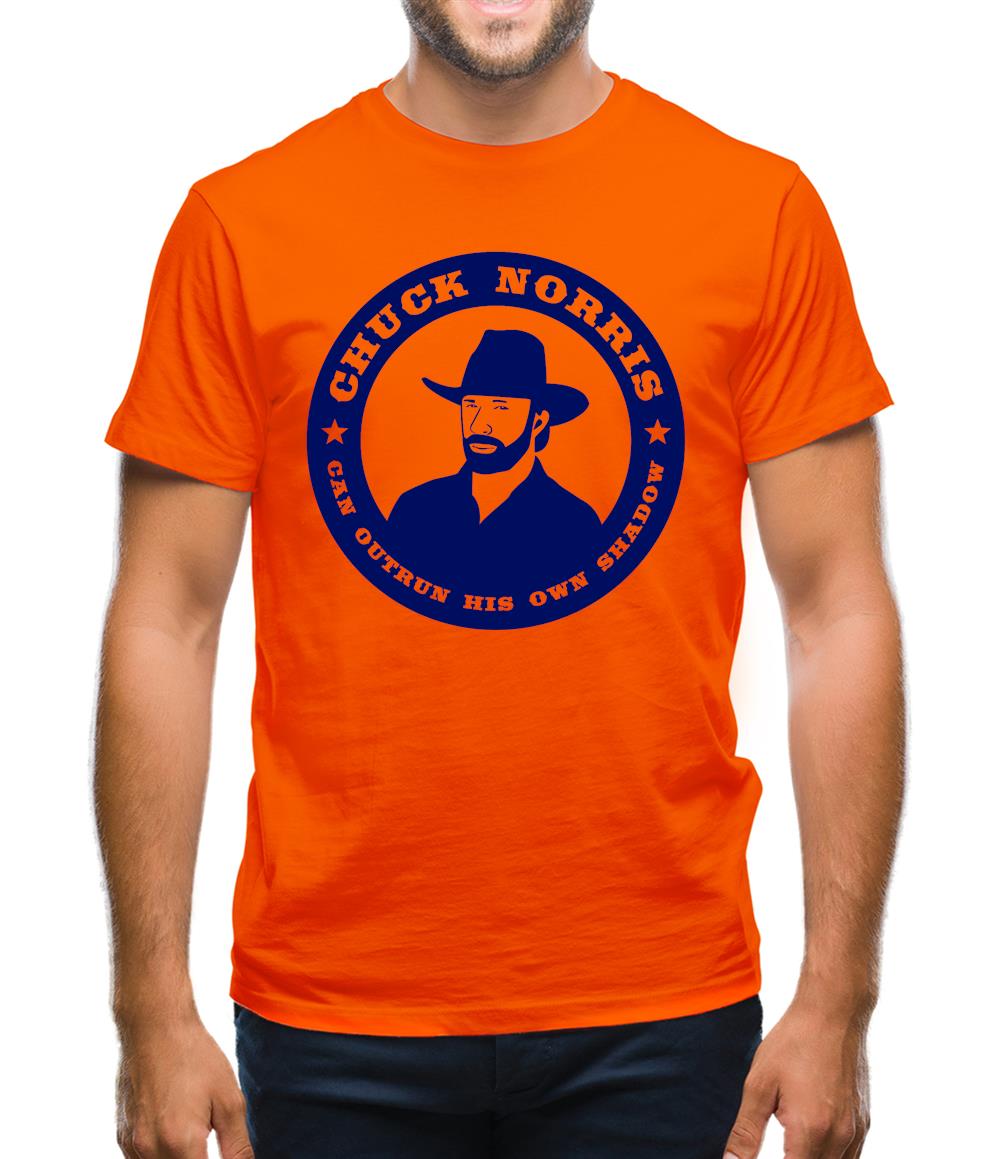 Chuck Norris Can Outrun His Own Shadow Mens T-Shirt Chuck Norris Can Outrun His Own Shadow Mens T-Shirt