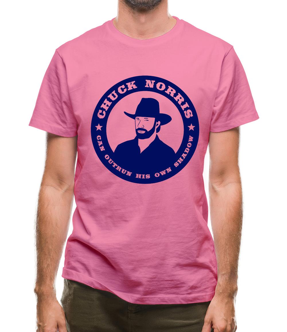 Chuck Norris Can Outrun His Own Shadow Mens T-Shirt Chuck Norris Can Outrun His Own Shadow Mens T-Shirt