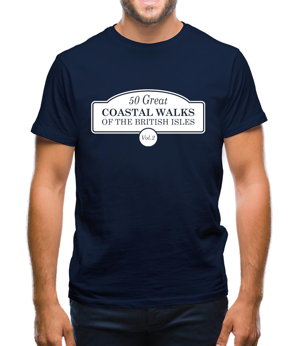 Fifty Great Coastal Walks Of The British Isles Mens T-Shirt Fifty Great Coastal Walks Of The British Isles Mens T-Shirt