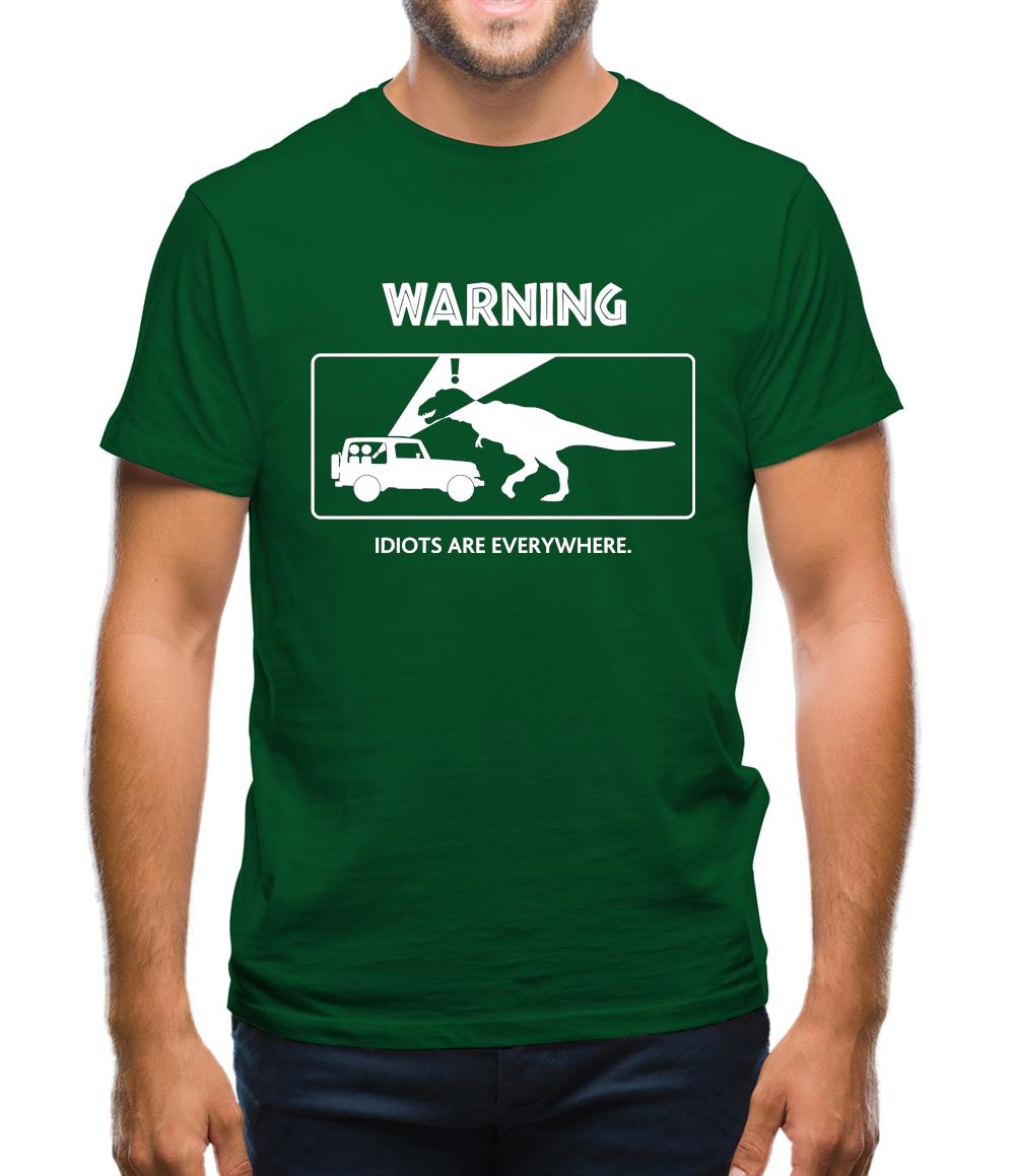 Warning Idiots Are Everywhere Mens T-Shirt Warning Idiots Are Everywhere Mens T-Shirt