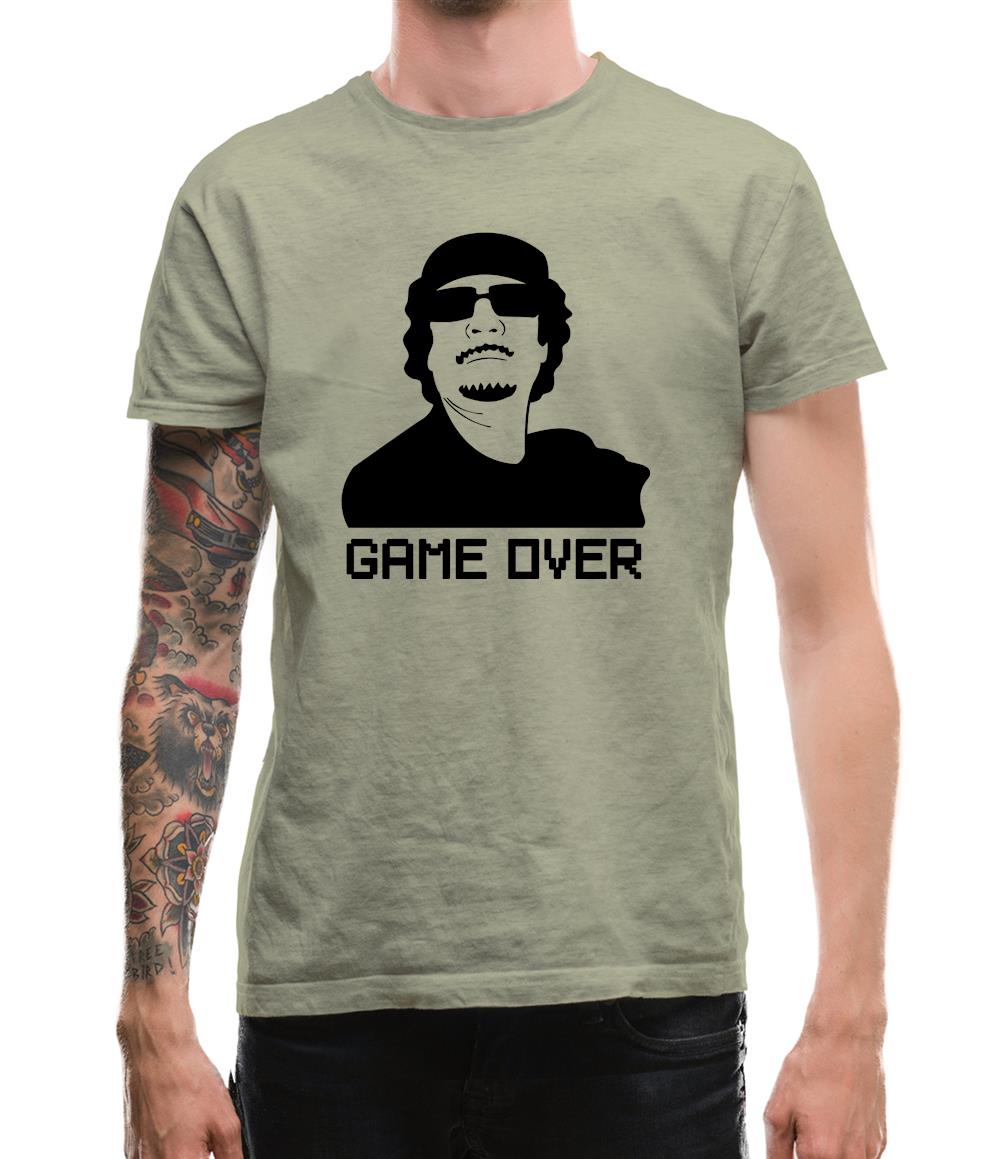 Game Over Gaddafi Mens T-Shirt Game Over Gaddafi Mens T-Shirt