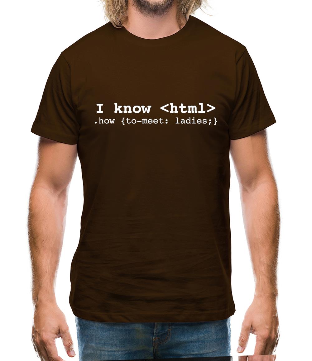 I Know Html How To Meet Ladies Mens T-Shirt I Know Html How To Meet Ladies Mens T-Shirt