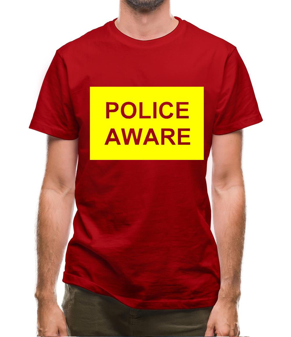 Police aware Mens T-Shirt Police aware Mens T-Shirt